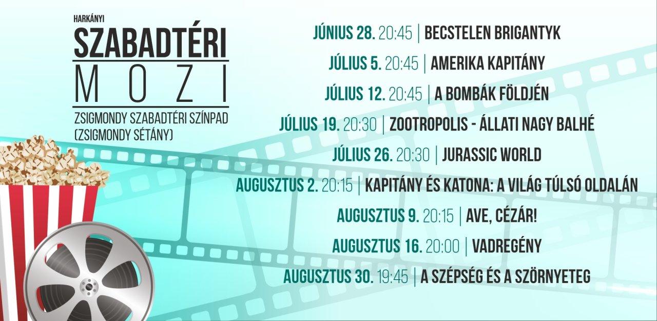 Szabadtéri mozi Harkányban